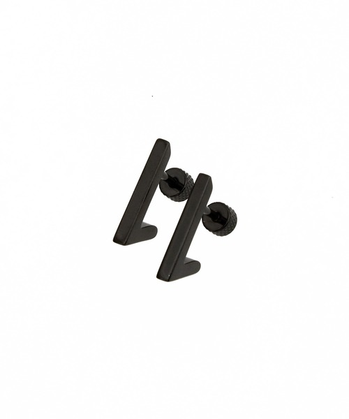 an meets zakka(アンミツザッカ)の「an meets zakka L字型スティックサージカルステンレスピアス(両耳用)(ピアス(両耳用)・レディース・ゴールド/シルバー/ブラック・FREE)」の2枚目の写真