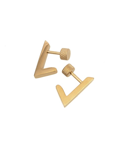 an meets zakka(アンミツザッカ)の「an meets zakka L字型スティックサージカルステンレスピアス(両耳用)(ピアス(両耳用)・レディース・ゴールド/シルバー/ブラック・FREE)」の6枚目の写真