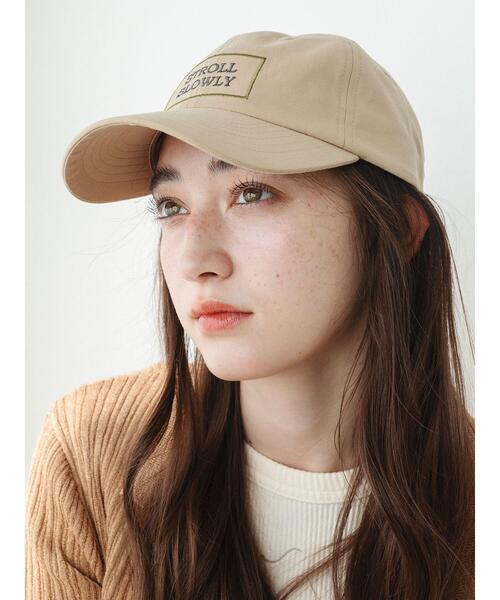 so4u(ソーフォーユー)の「ロゴ刺繍キャップ(ハット・レディース・ベージュ/ブルー・F)」の1枚目の写真