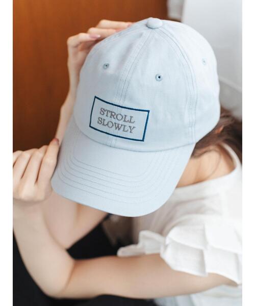 so4u(ソーフォーユー)の「ロゴ刺繍キャップ(ハット・レディース・ベージュ/ブルー・F)」の9枚目の写真