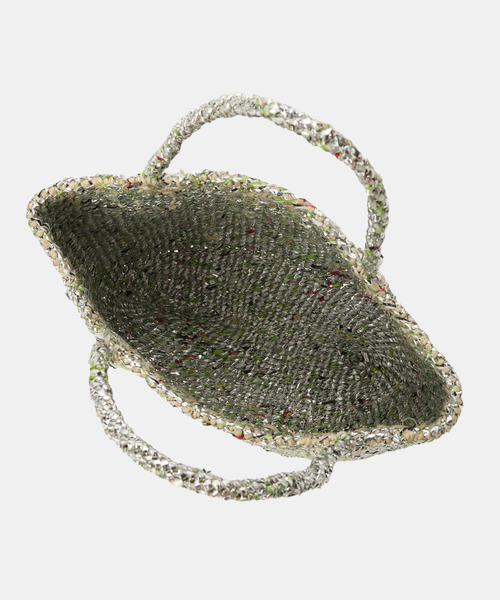 B.C STOCK(ベーセーストック)の「AFRICAN SQUARE/アフリカンスクエア プラサイザルバッグ S(ショルダーバッグ・レディース・シルバー/ガンメタ・FREE)」の6枚目の写真