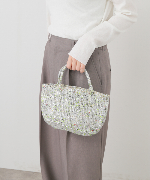 B.C STOCK(ベーセーストック)の「AFRICAN SQUARE/アフリカンスクエア プラサイザルバッグ S(ショルダーバッグ・レディース・シルバー/ガンメタ・FREE)」の10枚目の写真