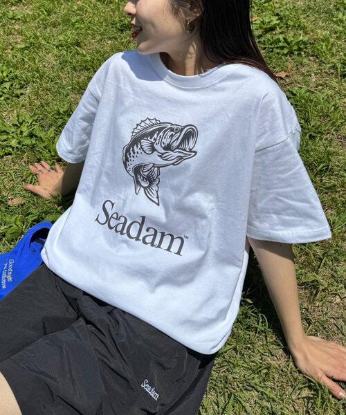 「SEADAM」 半袖Tシャツ LARGE ホワイト レディース