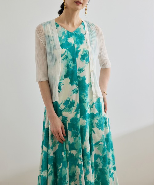 ROPE'（ロペ）の「【DEVEAUX（デヴォー）】Aラインフレアワンピース/洗える（ワンピース・レディース・ブラック/グリーン・36/38）」の12枚目の写真