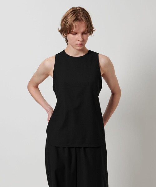 LOEFF（ロエフ）の「＜LOEFF＞トロピカルウール アメリカンスリーブ ブラウス（シャツ/ブラウス・レディース・ブラック/ブラウン・FREE）」の9枚目の写真