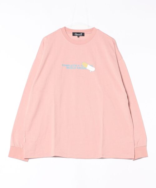 NO WAY（ノーウェイ）の「/天竺　プリントロンT（Tシャツ/カットソー・メンズ・ホワイト/ピンク/ブルー・LARGE/MEDIUM）」の2枚目の写真