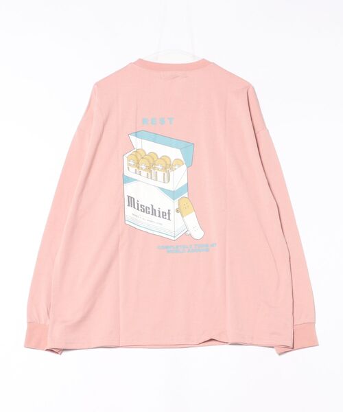 NO WAY（ノーウェイ）の「/天竺　プリントロンT（Tシャツ/カットソー・メンズ・ホワイト/ピンク/ブルー・LARGE/MEDIUM）」の4枚目の写真