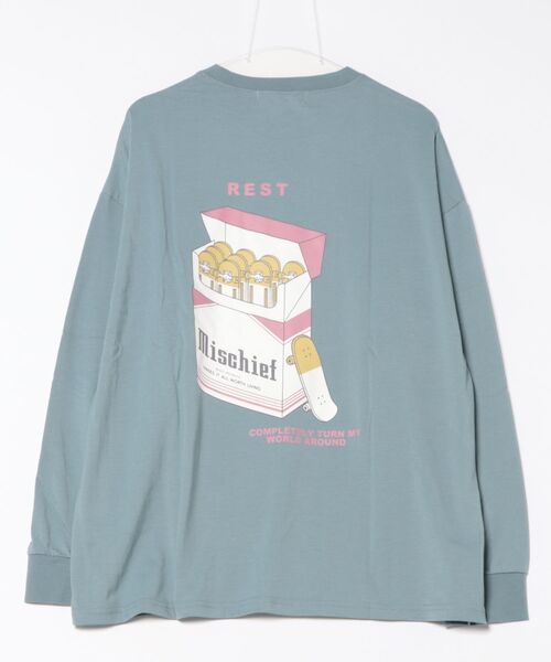 NO WAY（ノーウェイ）の「/天竺　プリントロンT（Tシャツ/カットソー・メンズ・ホワイト/ピンク/ブルー・LARGE/MEDIUM）」の5枚目の写真