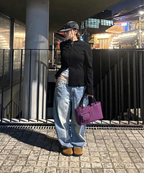 SCULPTOR（スカルプター）の「Beaded Waist Denim Pants（デニムパンツ・レディース・インディゴブルー/ブルー/ライトブルー・SMALL/MEDIUM/X-LARGE/X-SMALL）」の13枚目の写真