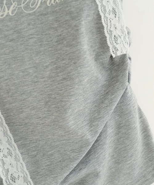 .KOM(ドットコム)の「A'GEM/9 × .kom 『.KOM/ドットケーオーエム』 レースロングスリーブ(Tシャツ/カットソー・レディース・ブルー/グレー・FREE)」の22枚目の写真