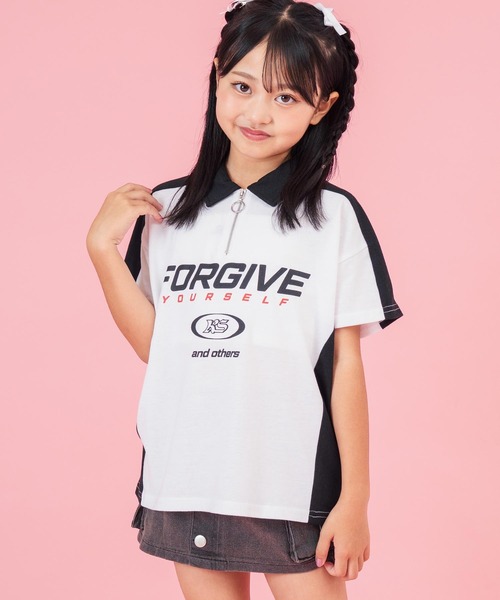 ANAP kids(アナップキッズ)の「エリ付 ゲームシャツ【ジュニアお揃い】(シャツ/ブラウス・キッズ・ネイビー/ホワイト・110cm/120cm/130cm)」の5枚目の写真