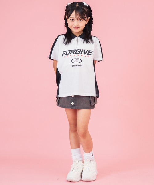 ANAP kids(アナップキッズ)の「エリ付 ゲームシャツ【ジュニアお揃い】(シャツ/ブラウス・キッズ・ネイビー/ホワイト・110cm/120cm/130cm)」の8枚目の写真