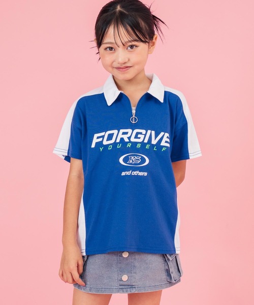 ANAP kids(アナップキッズ)の「エリ付 ゲームシャツ【ジュニアお揃い】(シャツ/ブラウス・キッズ・ネイビー/ホワイト・110cm/120cm/130cm)」の10枚目の写真