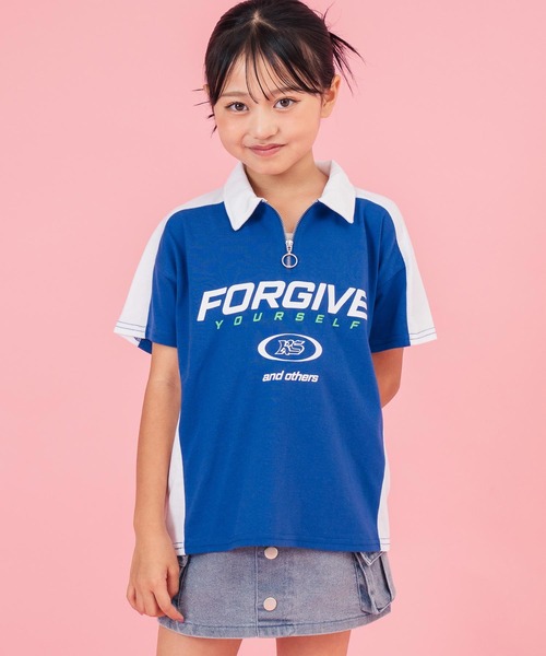 ANAP kids(アナップキッズ)の「エリ付 ゲームシャツ【ジュニアお揃い】(シャツ/ブラウス・キッズ・ネイビー/ホワイト・110cm/120cm/130cm)」の11枚目の写真