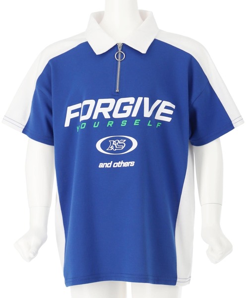 ANAP kids(アナップキッズ)の「エリ付 ゲームシャツ【ジュニアお揃い】(シャツ/ブラウス・キッズ・ネイビー/ホワイト・110cm/120cm/130cm)」の4枚目の写真