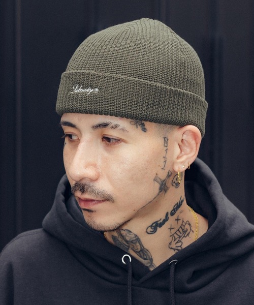 Subciety（サブサエティ）の「Low watch（ニットキャップ/ビーニー・メンズ・キャメル/ピンク/オレンジ/ブラック/オリーブ・FREE）」の2枚目の写真