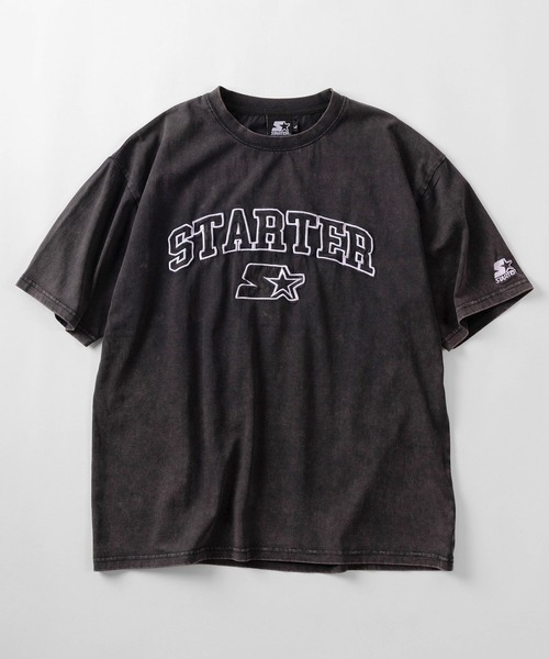 STARTER(スターター)の「【88】【STARTER/スターター】ケミカル加工 ブランドロゴ ワッペン刺繍 半袖Tシャツ オーバーサイズ(Tシャツ/カットソー・メンズ・ブラック系その他/ブラック・XL/M/L)」の3枚目の写真
