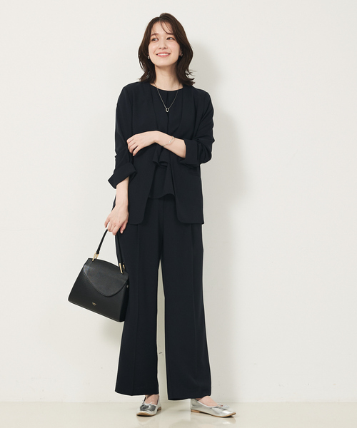 セール】【エニデイカセット・サマー 】ジョーゼットストレートパンツ