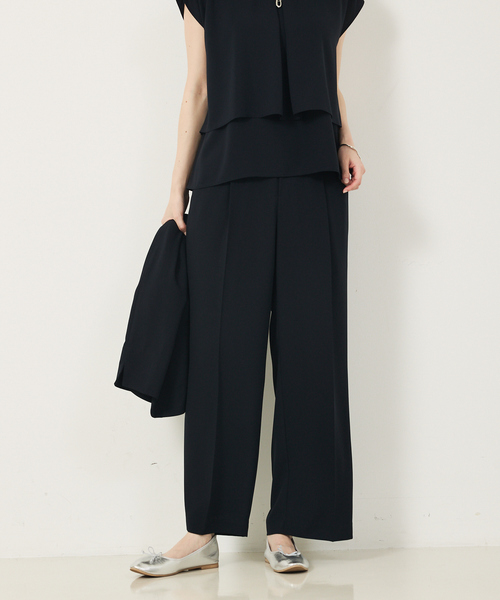 abahouse mavie（アバハウスマヴィ）の「【エニデイカセット・サマー 】ジョーゼットストレートパンツ（その他パンツ・レディース・ブラック/ダークネイビー・40/38/36）」の9枚目の写真