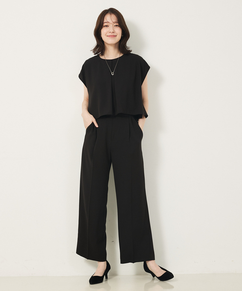 abahouse mavie（アバハウスマヴィ）の「【エニデイカセット・サマー 】ジョーゼットストレートパンツ（その他パンツ・レディース・ブラック/ダークネイビー・40/38/36）」の13枚目の写真