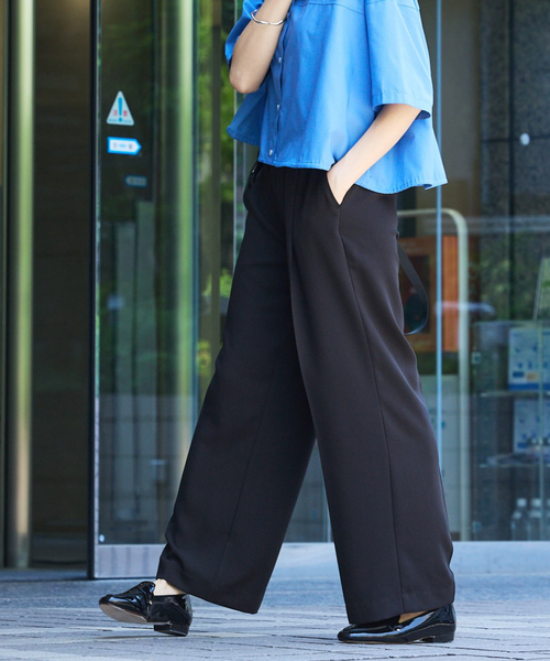 abahouse mavie（アバハウスマヴィ）の「【エニデイカセット・サマー 】ジョーゼットストレートパンツ（その他パンツ・レディース・ブラック/ダークネイビー・40/38/36）」の15枚目の写真