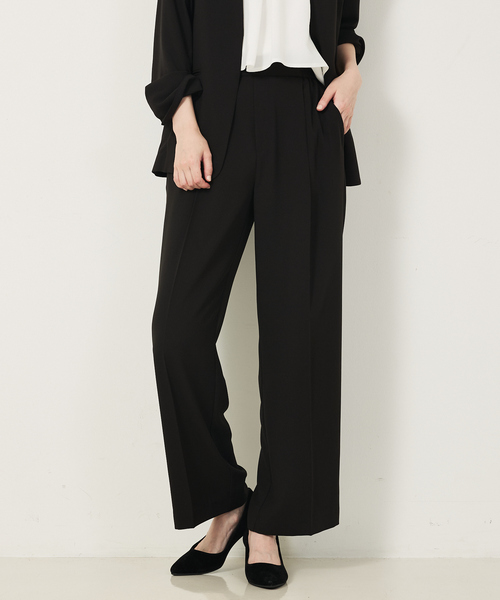 セール】【エニデイカセット・サマー 】ジョーゼットストレートパンツ
