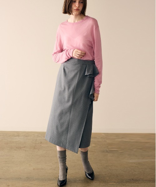 Marilyn Moon(マリリンムーン)の「16G sheer wool knit(ニット/セーター・レディース・ブラック/グレー/オフホワイト/ピンク・FREE)」の6枚目の写真