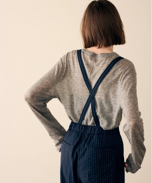 Marilyn Moon(マリリンムーン)の「16G sheer wool knit(ニット/セーター・レディース・ブラック/グレー/オフホワイト/ピンク・FREE)」の12枚目の写真