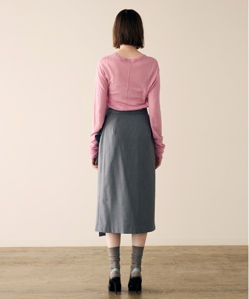 Marilyn Moon(マリリンムーン)の「16G sheer wool knit(ニット/セーター・レディース・ブラック/グレー/オフホワイト/ピンク・FREE)」の17枚目の写真