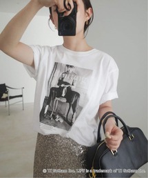 IENA　イエナ　LIENワッフルバックプリントTシャツ IENA イエナ LIENワッフルバックプリントTシャツ