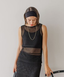 BAYFLOW | 透かし柄ニットベスト(ベスト)