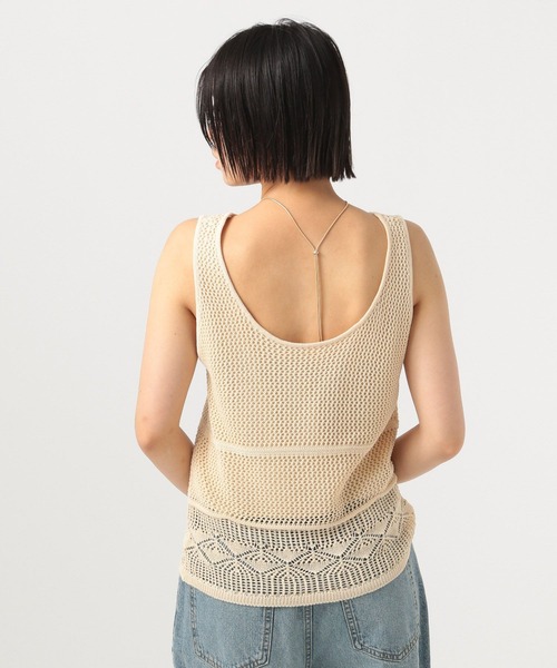 BAYFLOW（ベイフロー）の「透かし柄ニットベスト（ベスト・レディース・キャメル/アイボリー/ブラック・FREE）」の22枚目の写真