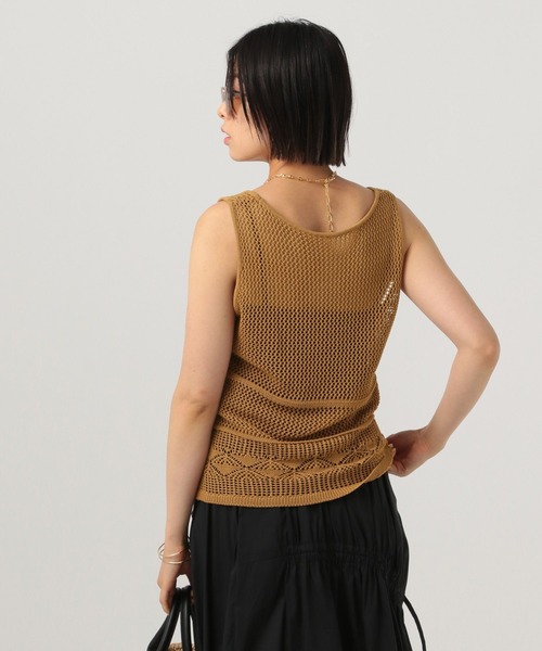 BAYFLOW（ベイフロー）の「透かし柄ニットベスト（ベスト・レディース・キャメル/アイボリー/ブラック・FREE）」の19枚目の写真