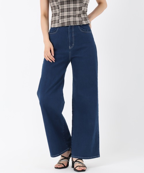 MISCH MASCH(ミッシュマッシュ)の「2025秋冬新作 ストレートワイドデニムパンツ(デニムパンツ・レディース・ブルー/ネイビー・S/M)」の15枚目の写真