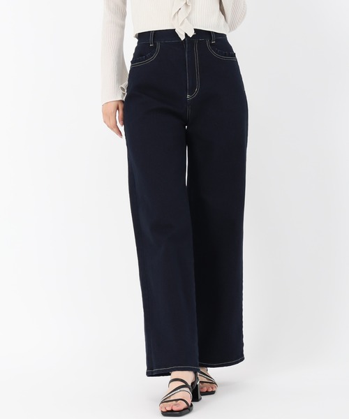 MISCH MASCH(ミッシュマッシュ)の「2025秋冬新作 ストレートワイドデニムパンツ(デニムパンツ・レディース・ブルー/ネイビー・S/M)」の13枚目の写真