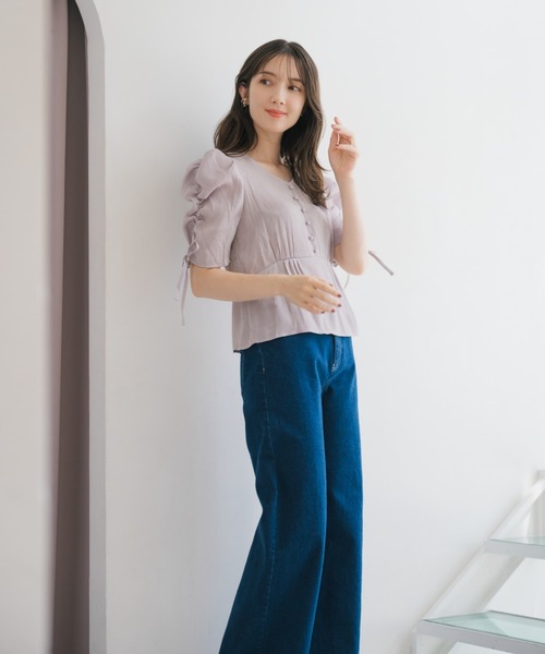 MISCH MASCH(ミッシュマッシュ)の「2025秋冬新作 ストレートワイドデニムパンツ(デニムパンツ・レディース・ブルー/ネイビー・S/M)」の7枚目の写真