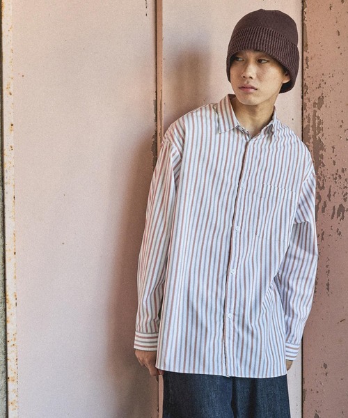 niko and...（ニコアンド）の「イージーケア柄ロングスリーブシャツ（シャツ/ブラウス・メンズ・グリーン/ベージュ/チャコール/サックスブルー/オフホワイト/グレー・MEDIUM/LARGE/BIG(L)）」の2枚目の写真