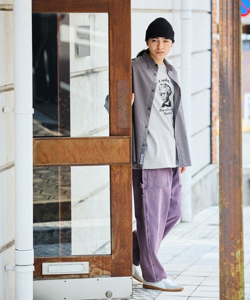 niko and...（ニコアンド）の「イージーケア柄ロングスリーブシャツ（シャツ/ブラウス・メンズ・グリーン/ベージュ/チャコール/サックスブルー/オフホワイト/グレー・MEDIUM/LARGE/BIG(L)）」の10枚目の写真