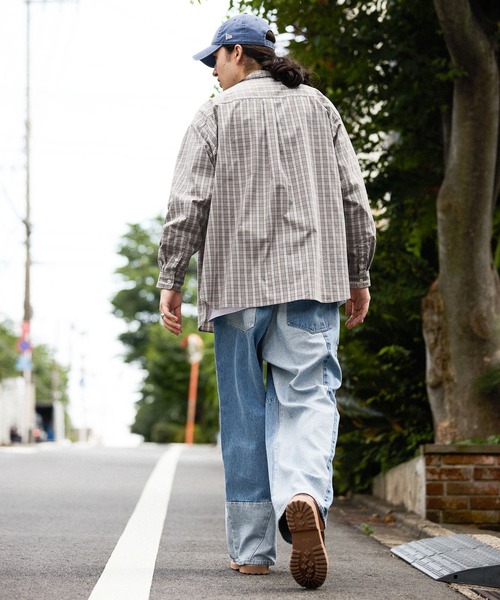 niko and...（ニコアンド）の「イージーケア柄ロングスリーブシャツ（シャツ/ブラウス・メンズ・グリーン/ベージュ/チャコール/サックスブルー/オフホワイト/グレー・MEDIUM/LARGE/BIG(L)）」の16枚目の写真