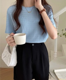 Doula Doula | クルーネックジャガードTシャツ(Tシャツ/カットソー)