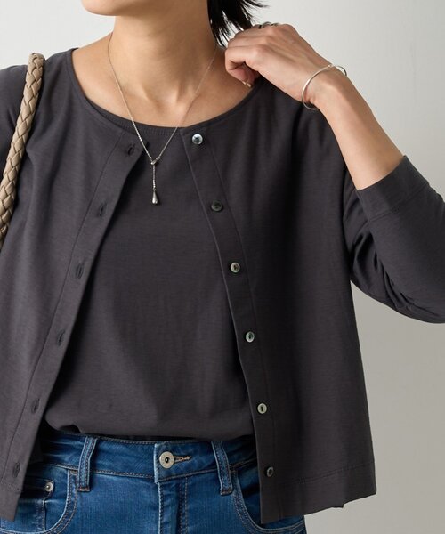 BEARDSLEY（ビアズリー）の「スラブコットンタンクトップ（タンクトップ・レディース・ホワイト/グレー・FREE）」の2枚目の写真