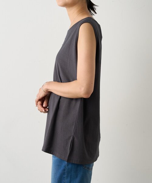 BEARDSLEY（ビアズリー）の「スラブコットンタンクトップ（タンクトップ・レディース・ホワイト/グレー・FREE）」の16枚目の写真