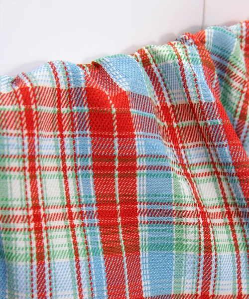 clear（クリア）の「チェック柄オフショル半袖ブラウス［大人 カジュアル］≪SS新作≫（シャツ/ブラウス・レディース・レッド/ネイビー/ブラウン・F）」の16枚目の写真