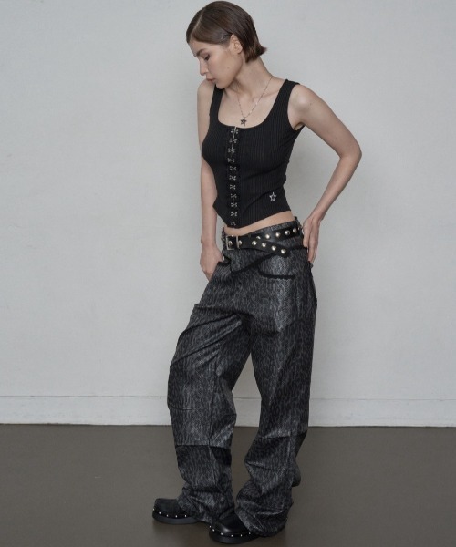 タンクトップ ノースリーブ 「SETUP‐EXE」LACE HOOK SLEEVELESS / 「セットアップエグゼ」レースフックタンクトップ レディ SETUP‐EXE】LACE HOOK SLEEVELESS / 【セットアップエグゼ