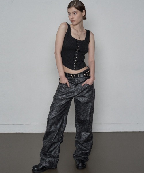 ★SETUP-EXE★LACE HOOK SLEEVELESS / WHITE★正規品/韓国送料込 SETUPEXE（セットアップイーエックスイー）の「【SETUP‐EXE