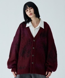 【VELNUS】Abstract Loose Shaggy Design Cardigan/アブストラクトルーズシャギーデザインカーディガン