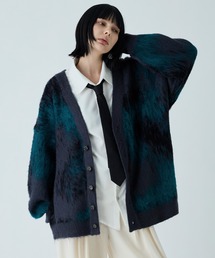 【VELNUS】Abstract Loose Shaggy Design Cardigan/アブストラクトルーズシャギーデザインカーディガン