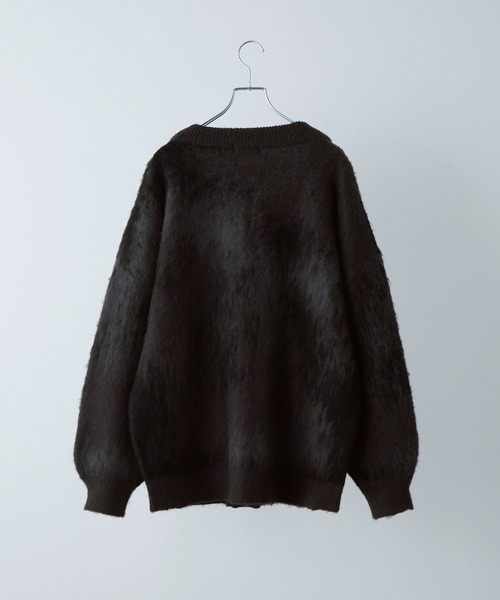 VELNUS】Abstract Loose Shaggy Design Cardigan/アブストラクトルーズ