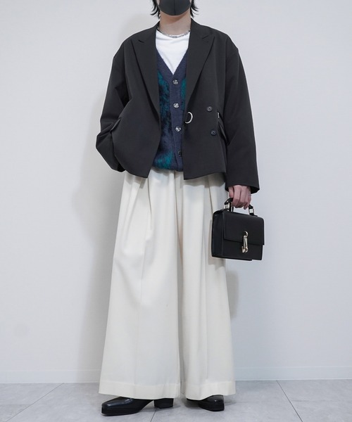VELNUS(ベルナス)の「【VELNUS】Abstract Loose Shaggy Design Cardigan/アブストラクトルーズシャギーデザインカーディガン(カーディガン/ボレロ・メンズ・チャコールグレー/レッド/ブルー・L/M/S)」の10枚目の写真