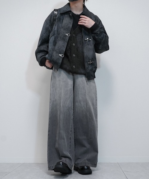 VELNUS(ベルナス)の「【VELNUS】Abstract Loose Shaggy Design Cardigan/アブストラクトルーズシャギーデザインカーディガン(カーディガン/ボレロ・メンズ・チャコールグレー/レッド/ブルー・L/M/S)」の14枚目の写真